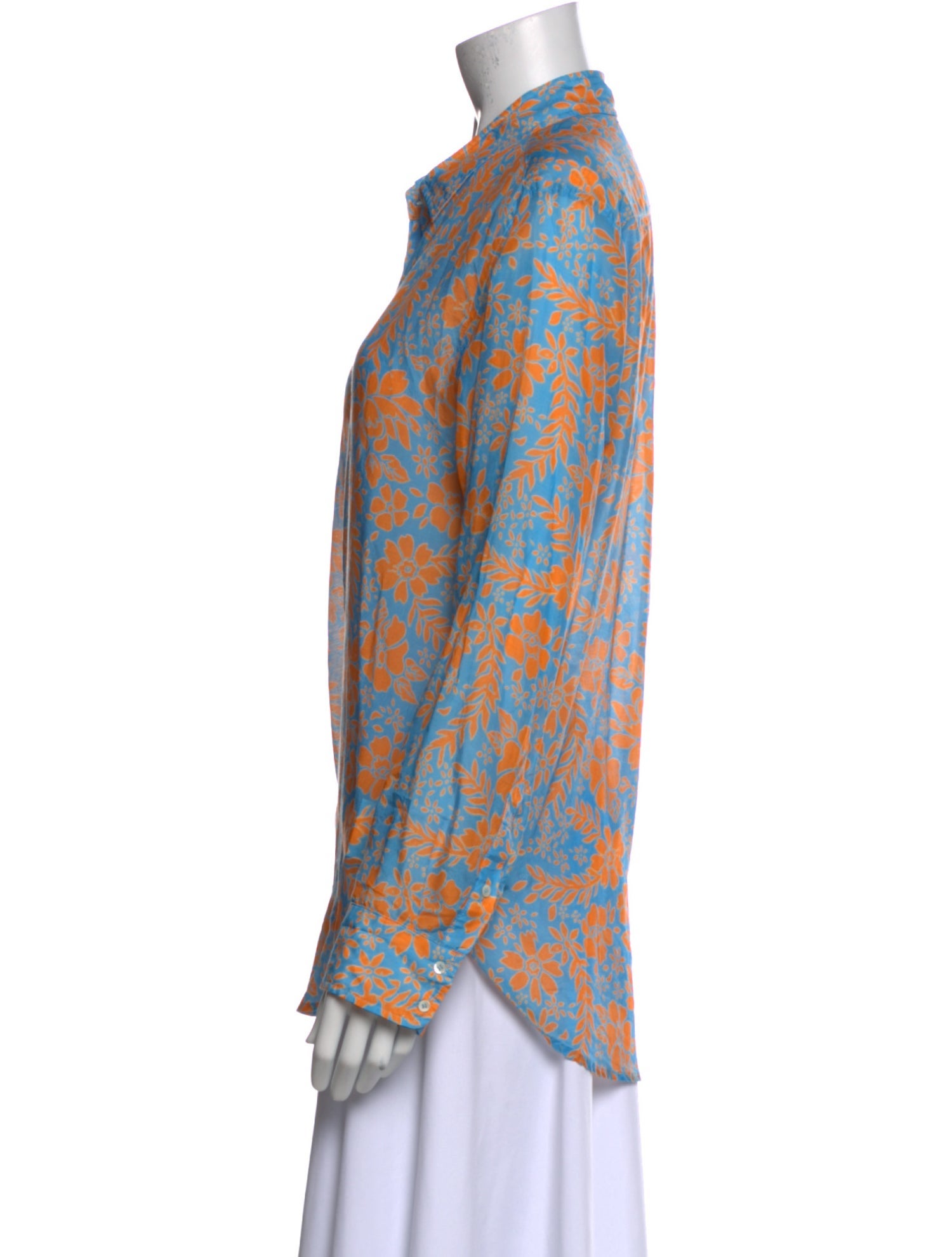 Xirena Floral Print Long Sleeve Button-Up Top