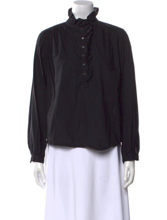 Xirena Mock Neck Long Sleeve Blouse