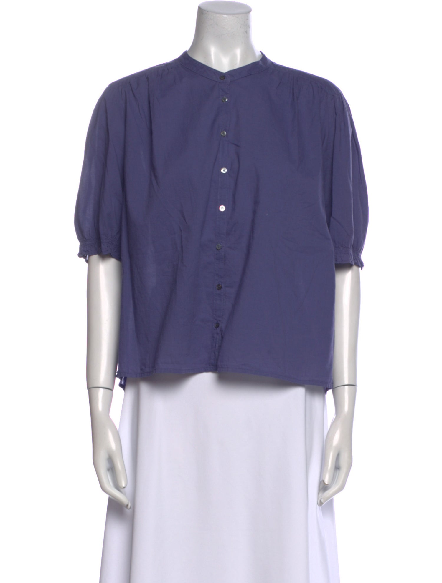 Xirena Mock Neck Short Sleeve Blouse