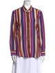 Xirena Striped Long Sleeve Button-Up Top