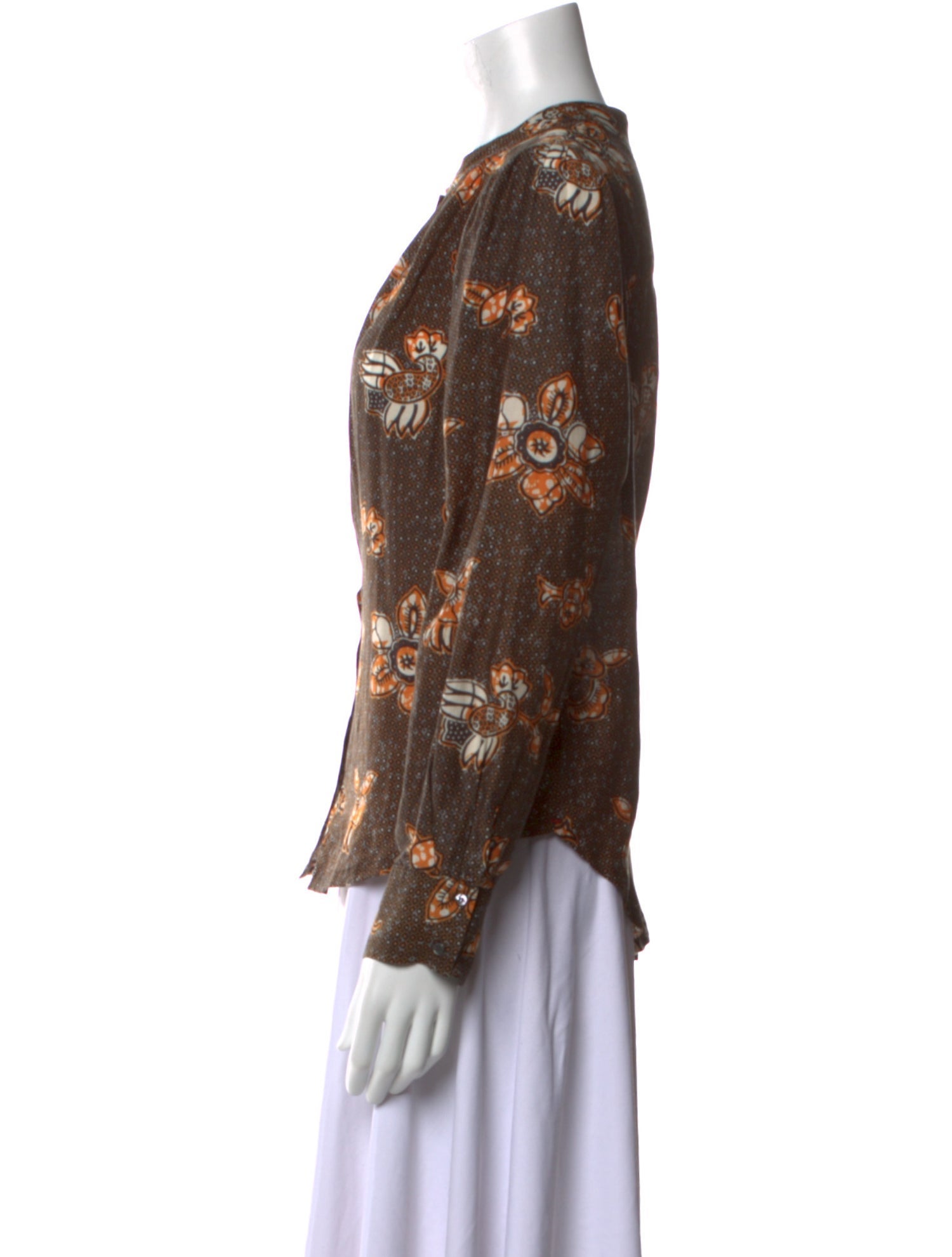 Xirena Floral Print Crew Neck Blouse