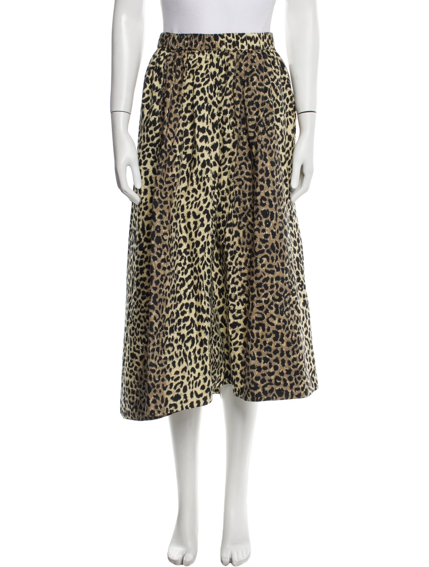 Xirena Animal Print Midi Length Skirt