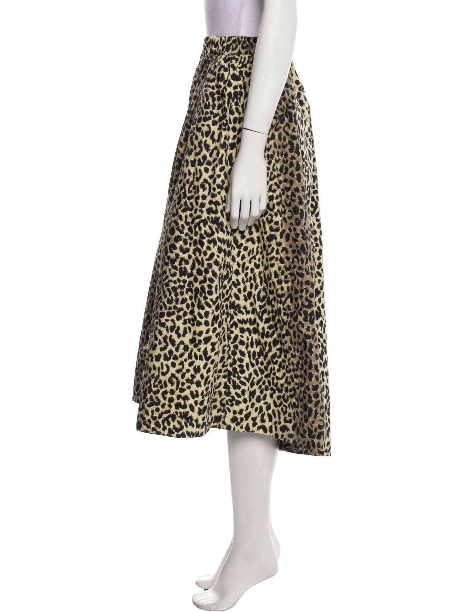 Xirena Animal Print Midi Length Skirt
