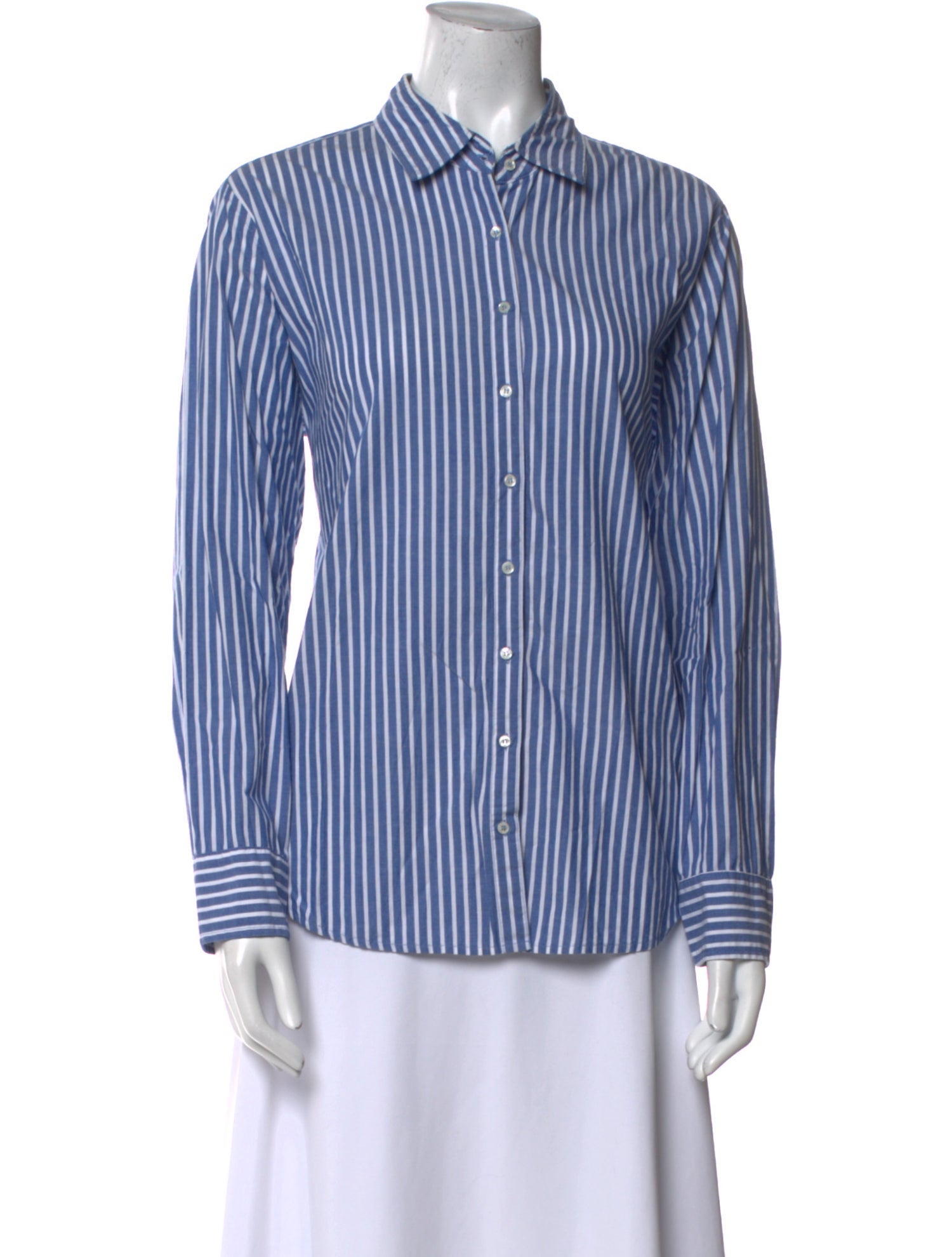 Xirena Striped Long Sleeve Button-Up Top