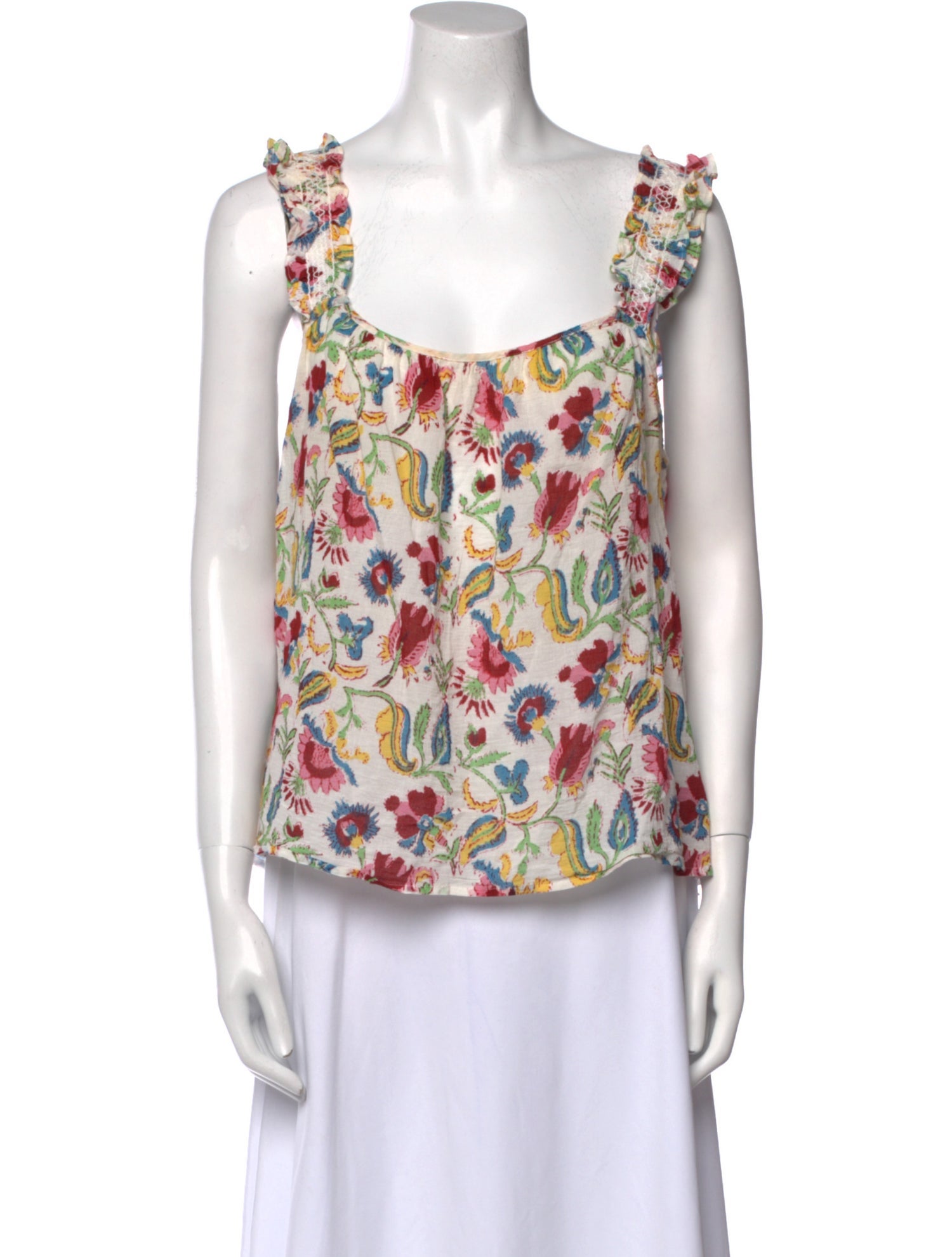 Xirena Floral Print Scoop Neck Blouse w/ Tags
