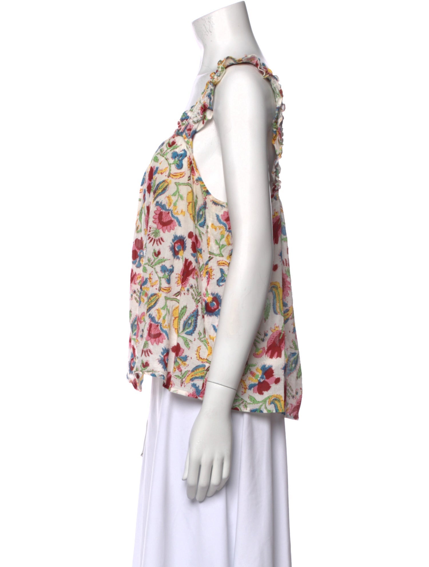 Xirena Floral Print Scoop Neck Blouse w/ Tags