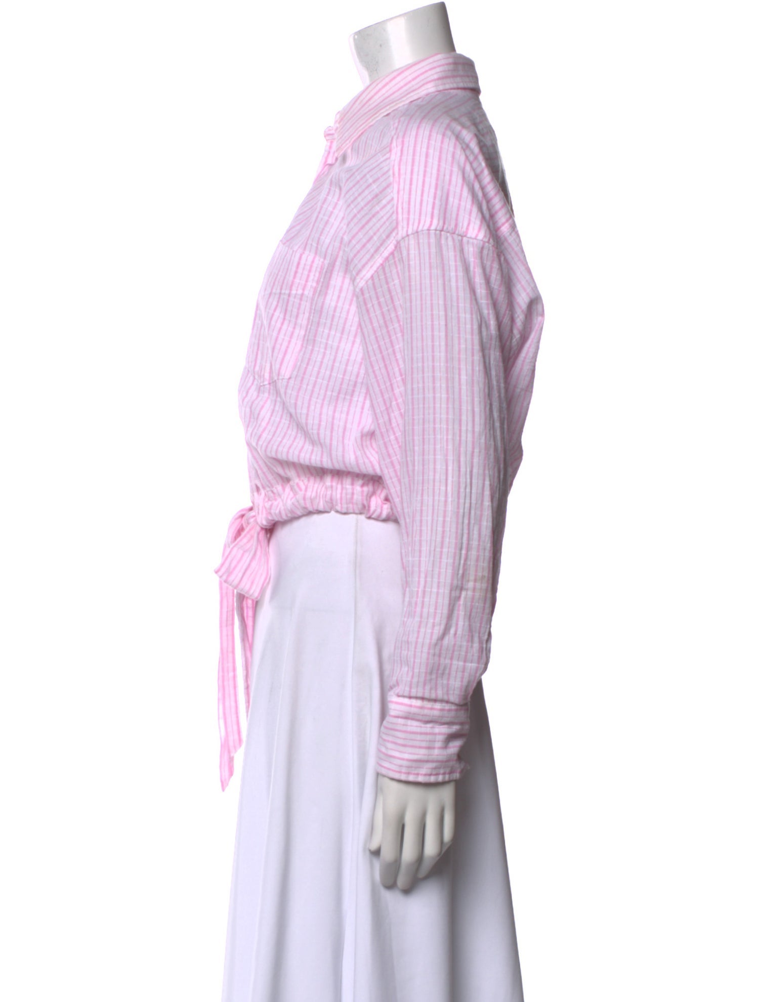 Xirena Striped Long Sleeve Button-Up Top