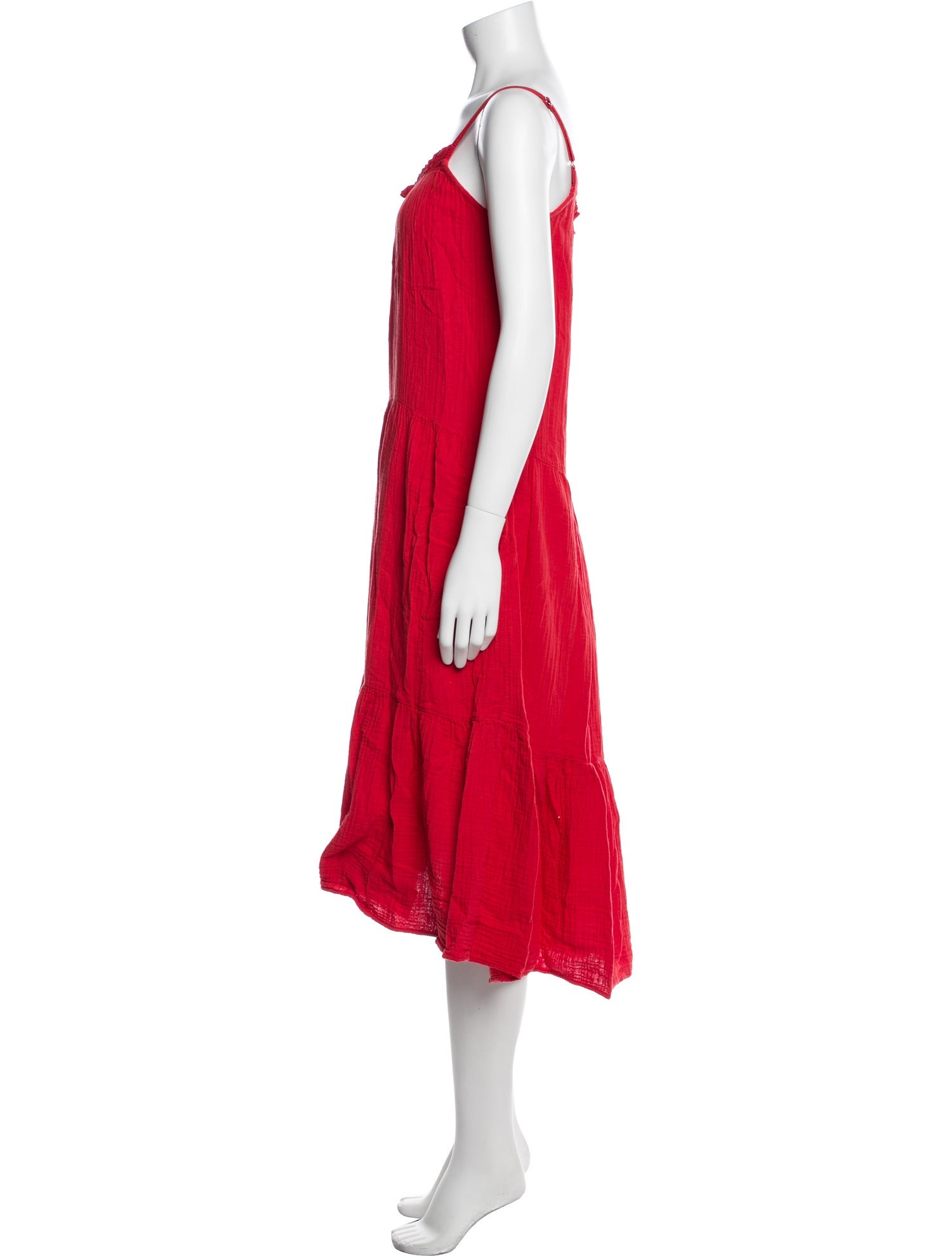 Xirena Square Neckline Midi Length Dress