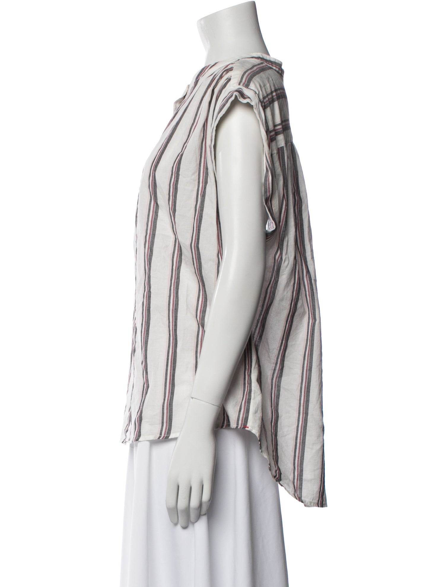 Xirena Striped Bateau Neckline Blouse