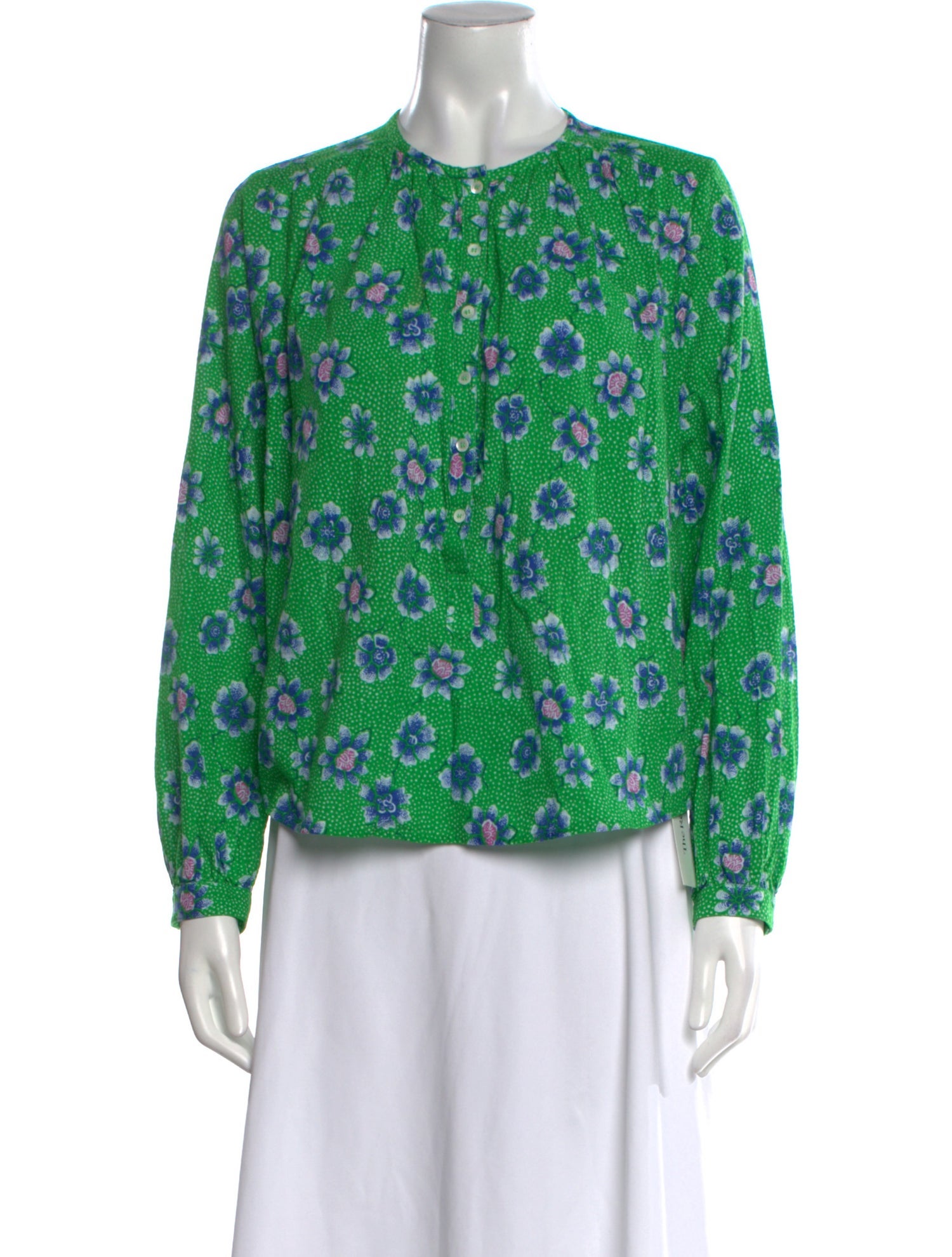 Xirena Floral Print Crew Neck Blouse