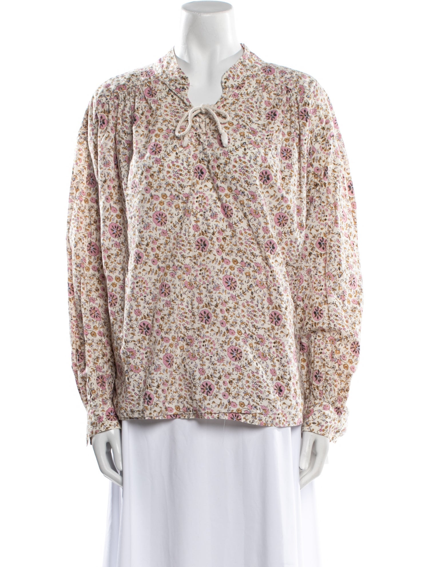 Xirena Floral Print V-Neck Blouse