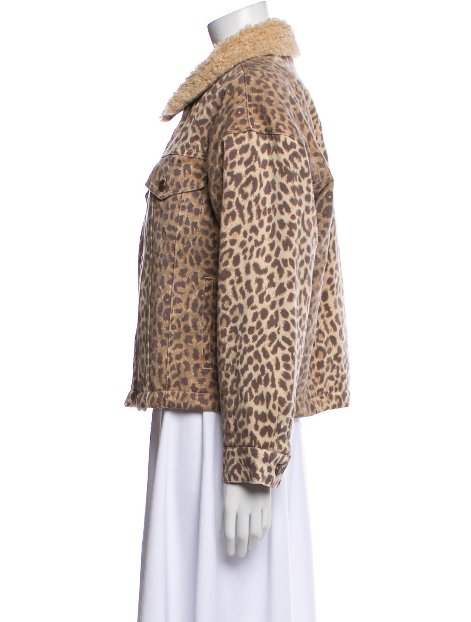 Xirena Animal Print Faux Fur Jacket