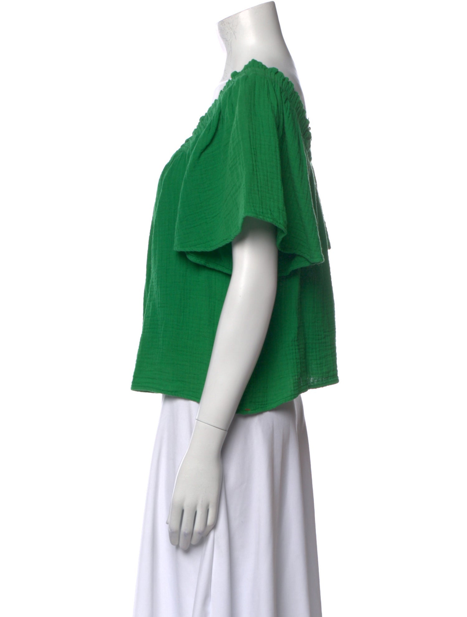 Xirena Square Neckline Short Sleeve Blouse