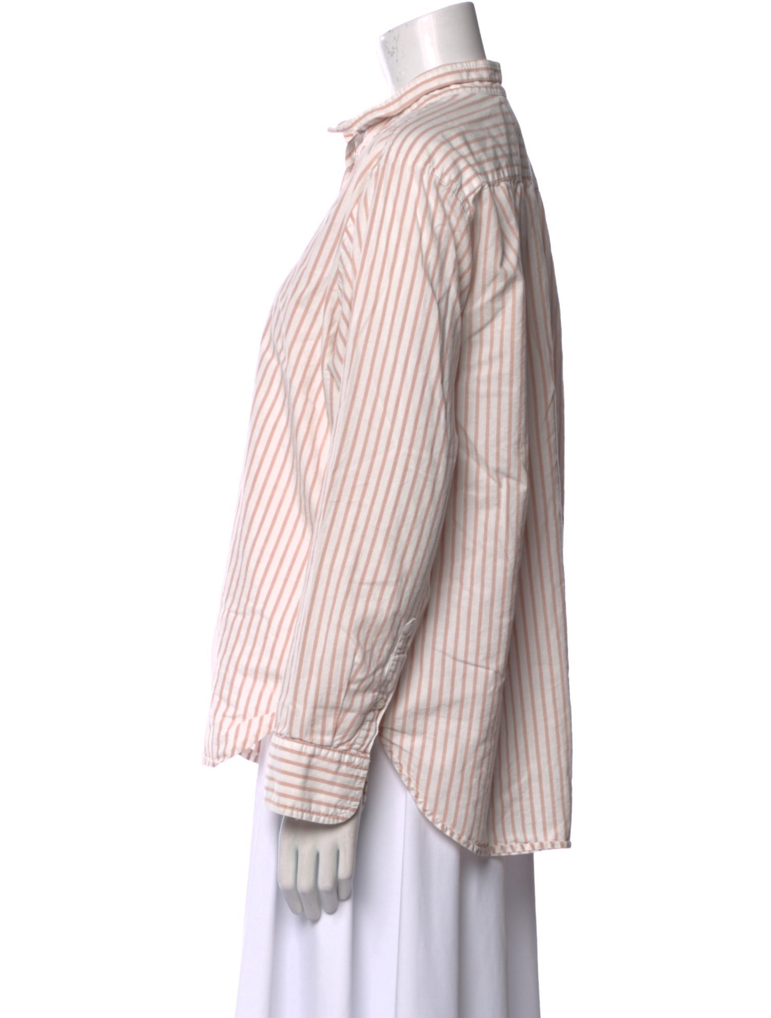 Xirena Striped Long Sleeve Button-Up Top