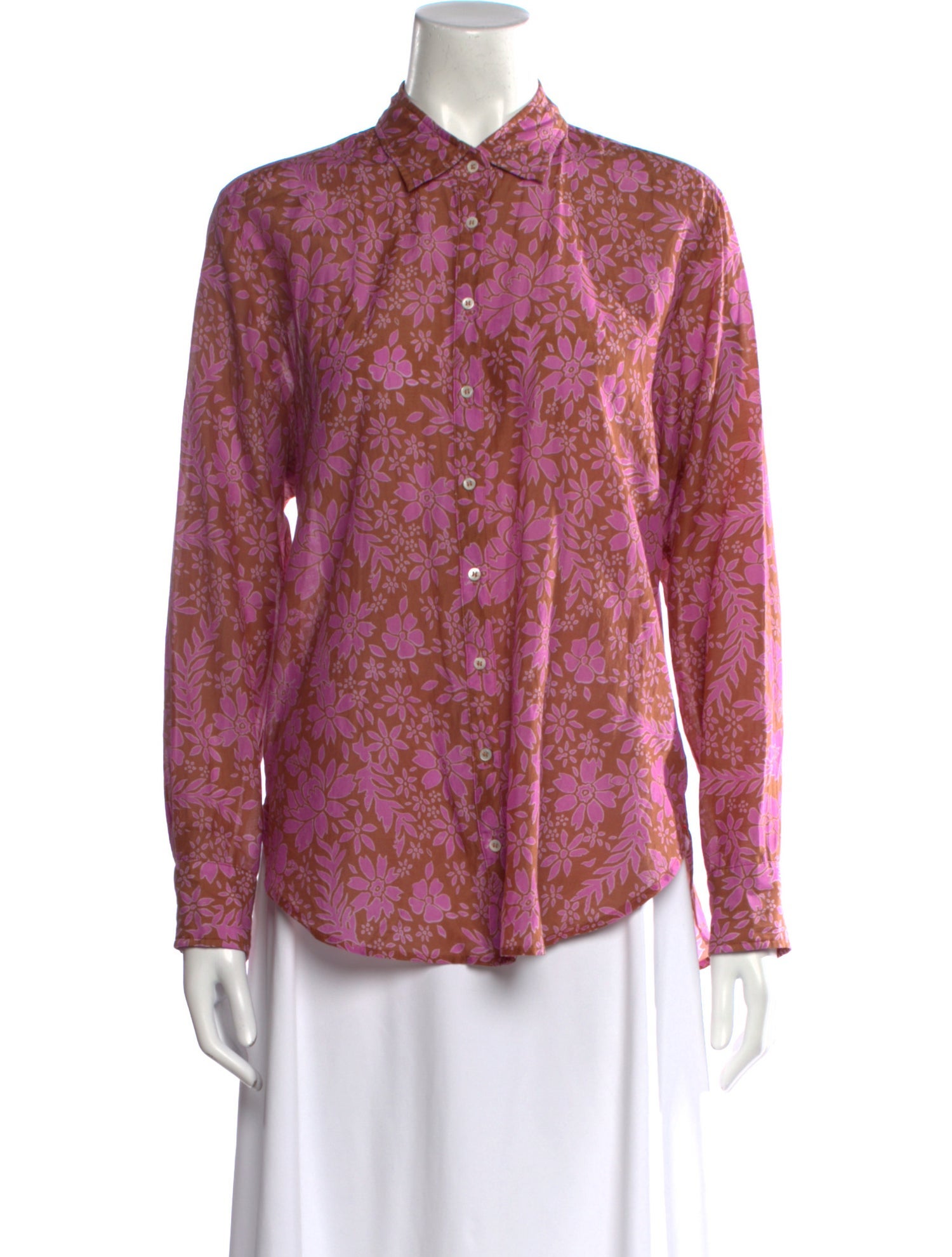 Xirena Paisley Print Long Sleeve Button-Up Top