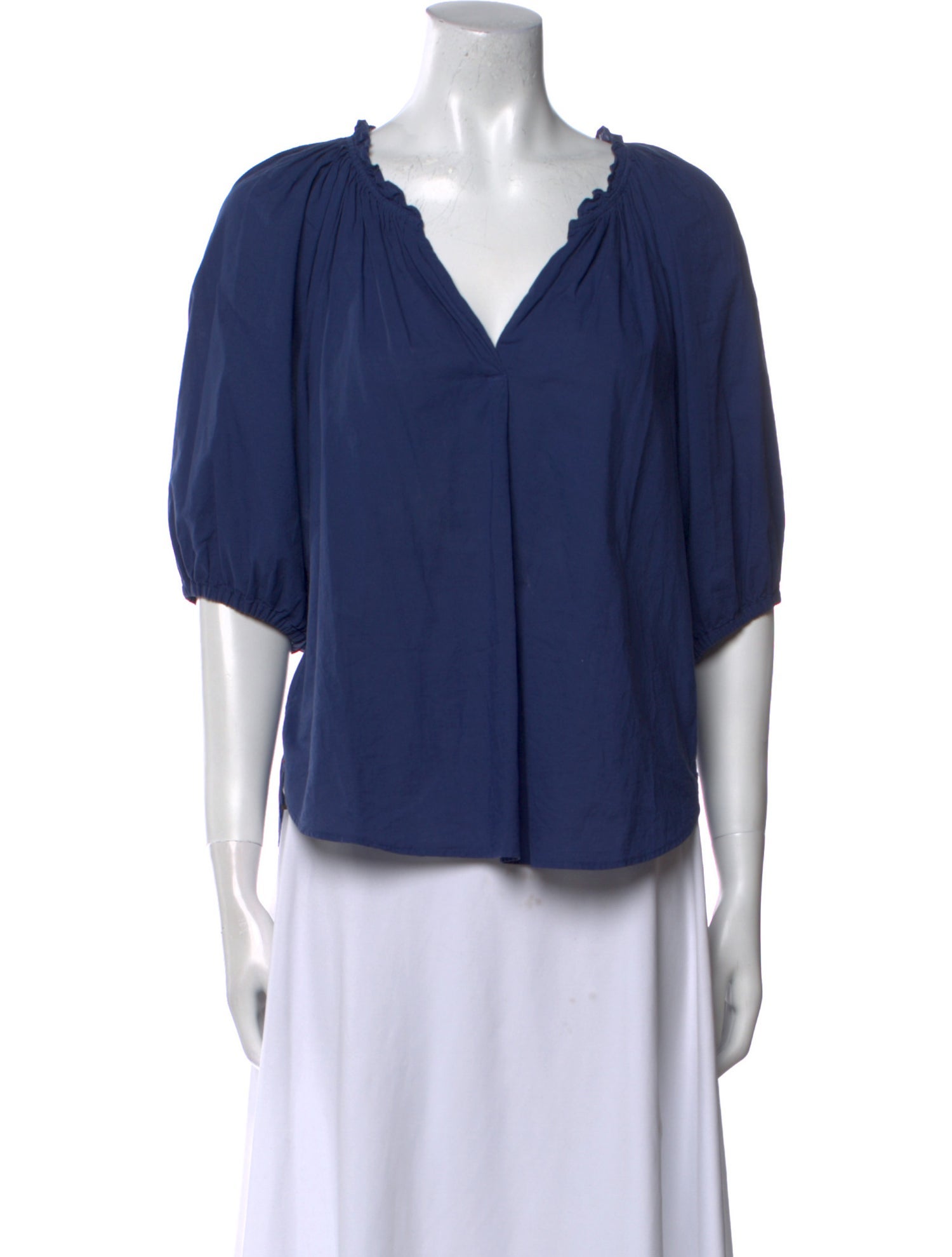Xirena V-Neck Three-Quarter Sleeve Blouse