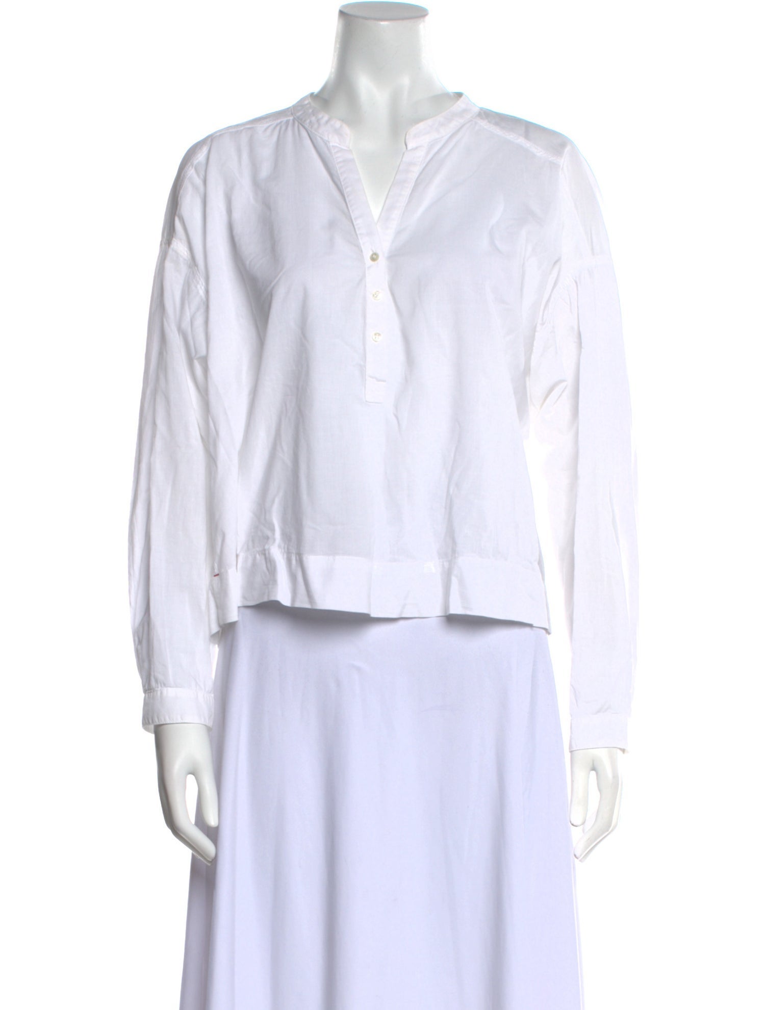 Xirena V-Neck Long Sleeve Crop Top