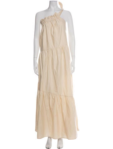 Pre-owned Xirena One-shoulder Long Dress In Neutrals