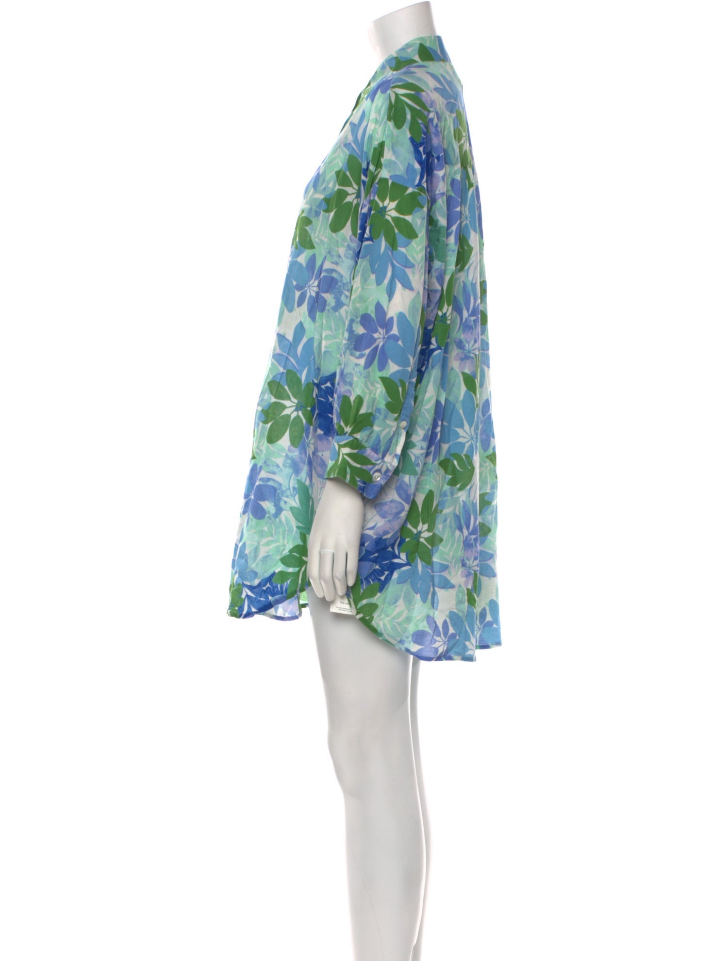 Ximena Kavalekas Floral Print Mock Neck Tunic