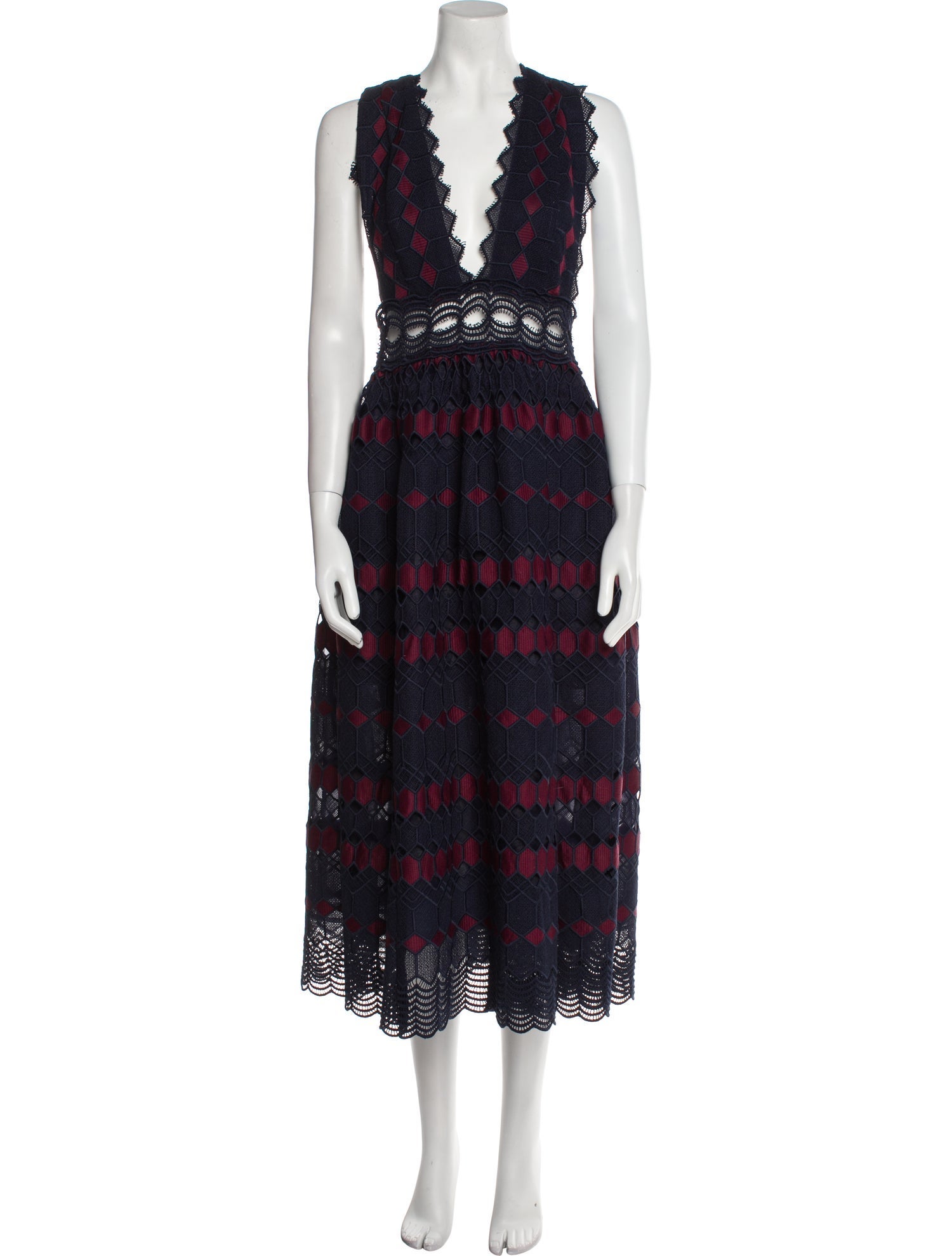 X By NBD Plunge Neckline Long Dress w/ Tags