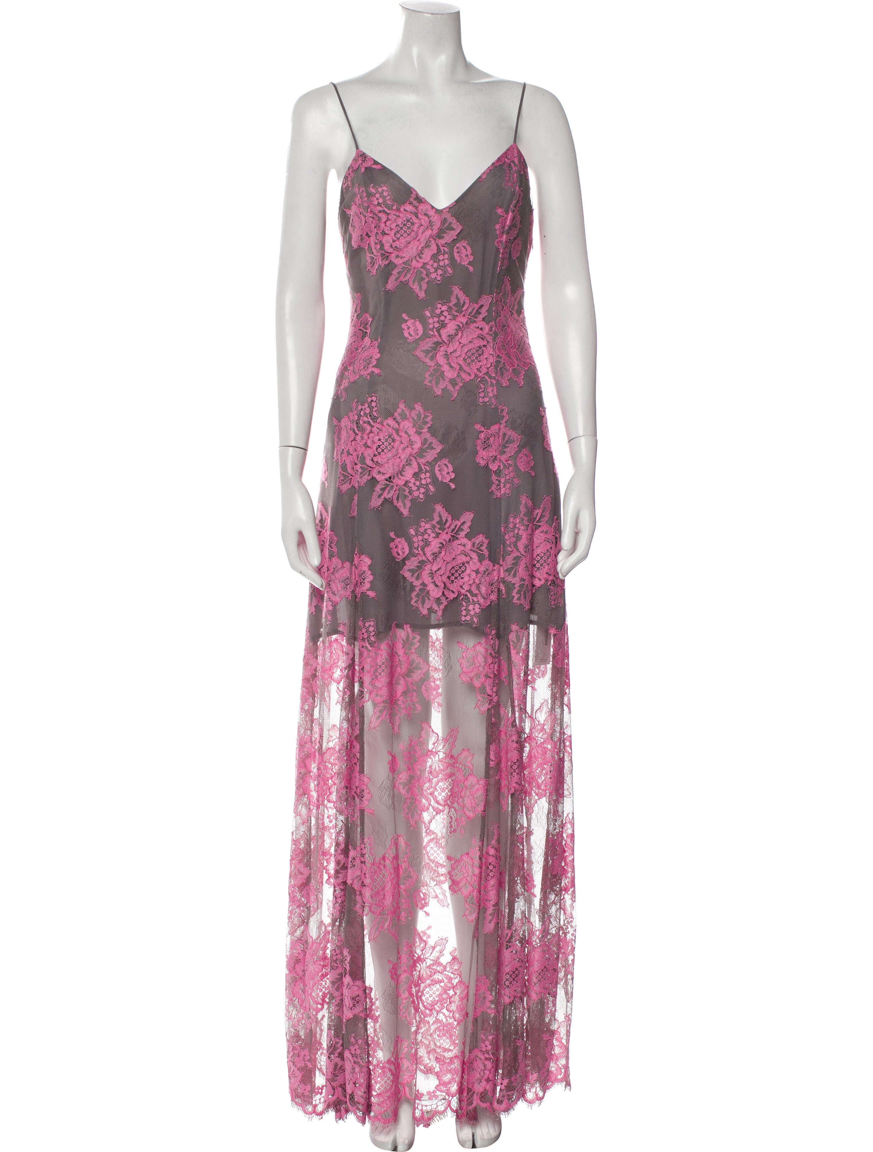 X By NBD Lace Pattern Long Dress