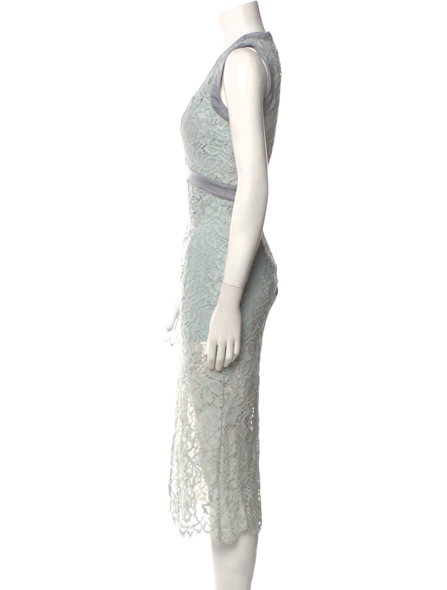 X By NBD Lace Pattern Midi Length Dress