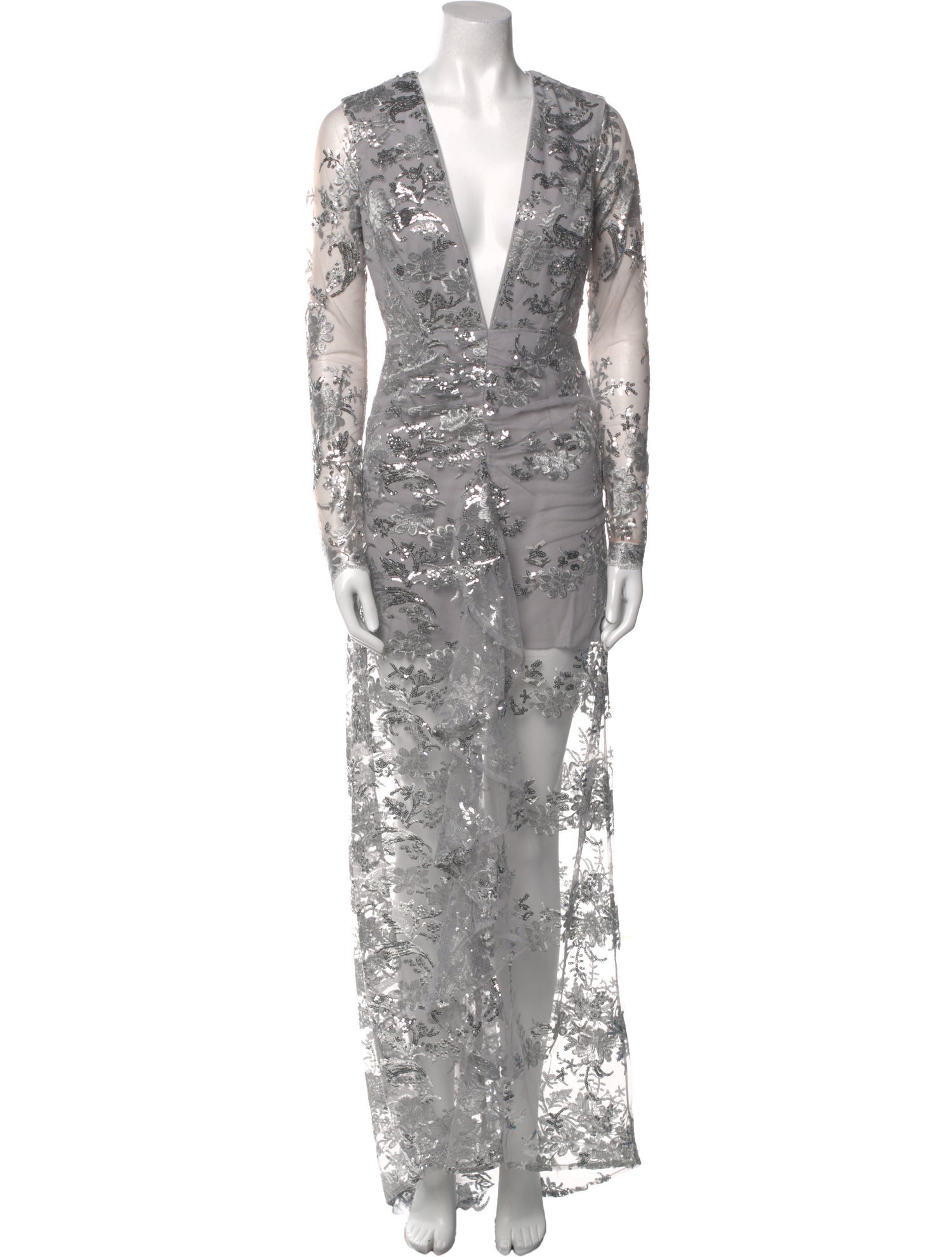 X By NBD Lace Pattern Long Dress