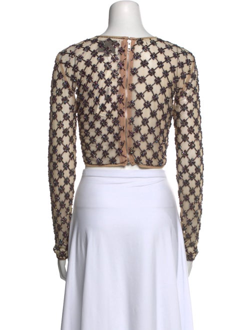 X By NBD Printed Bateau Neckline Crop Top