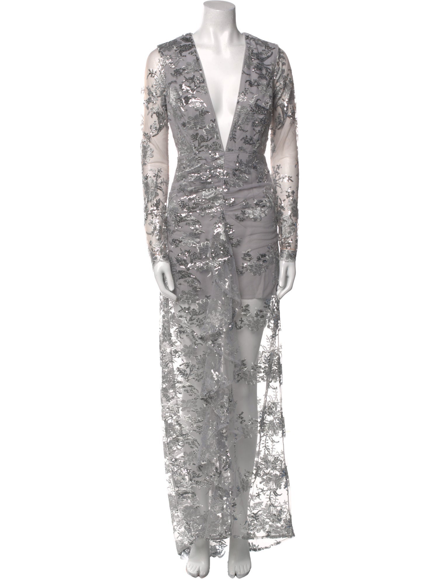 X By NBD Lace Pattern Long Dress