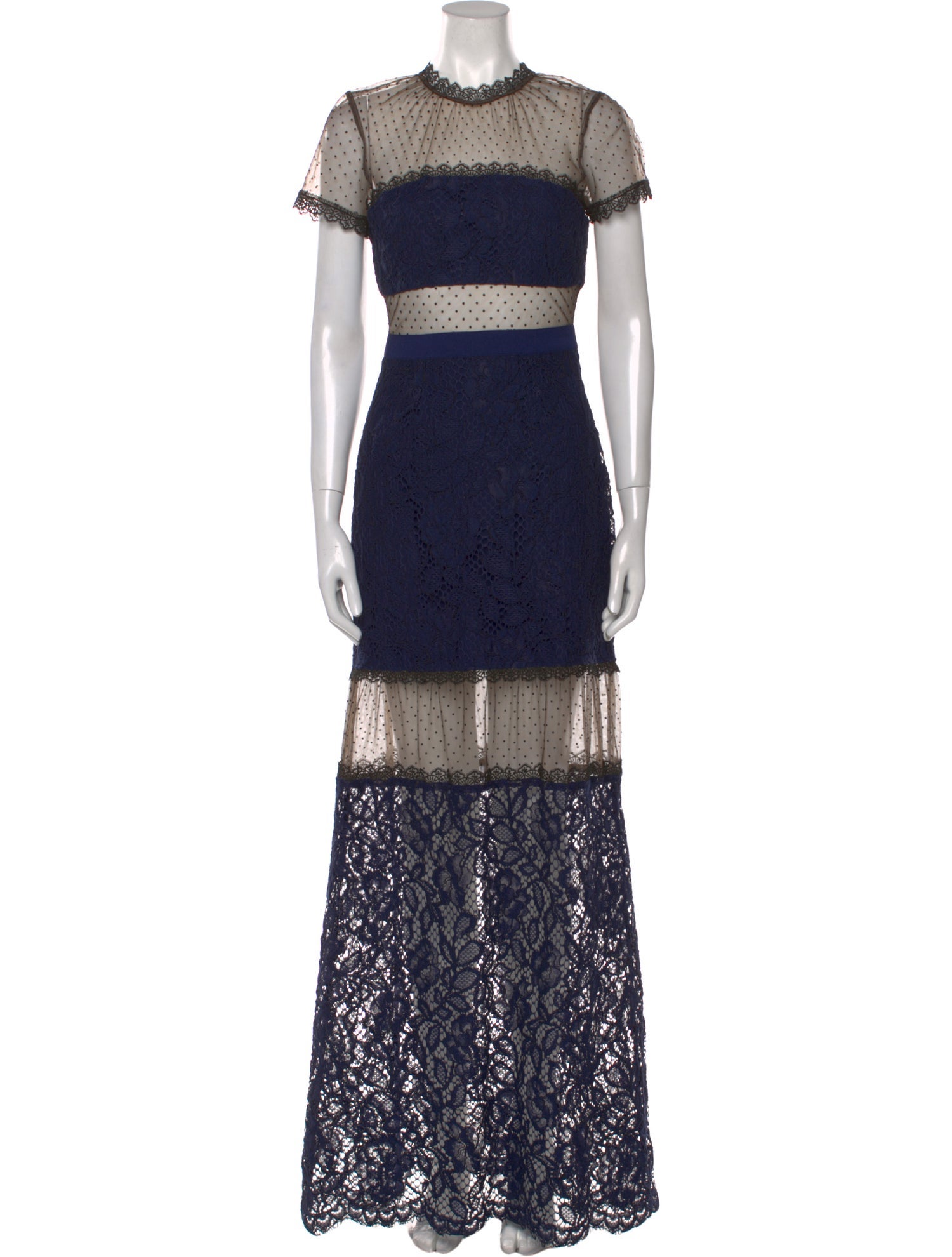 X By NBD Lace Pattern Long Dress