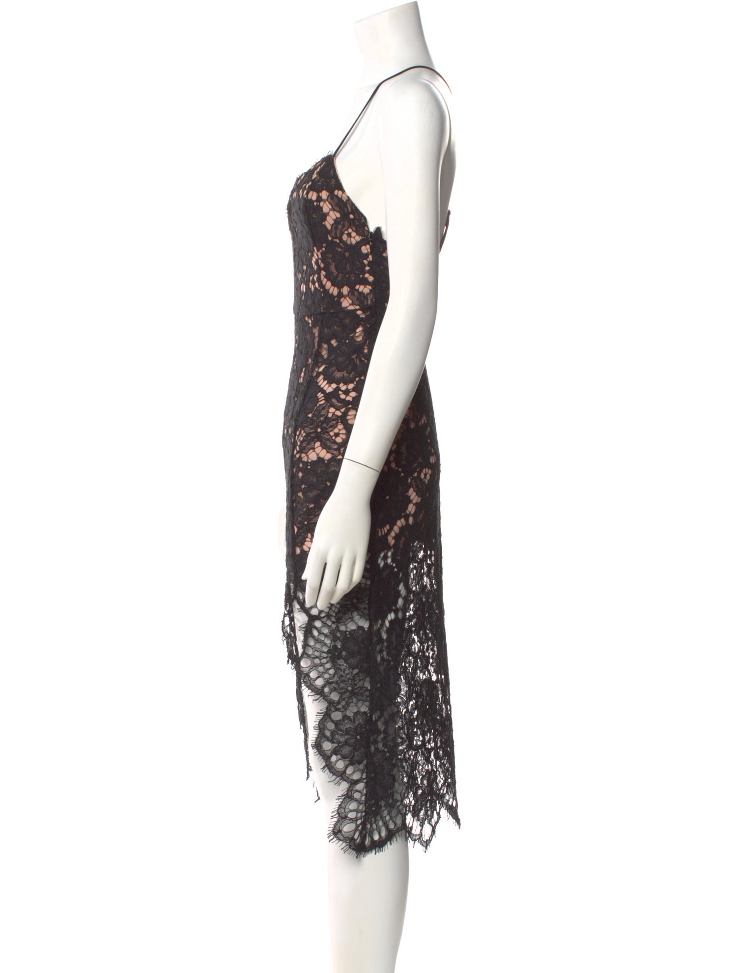 X By NBD Lace Pattern Midi Length Dress