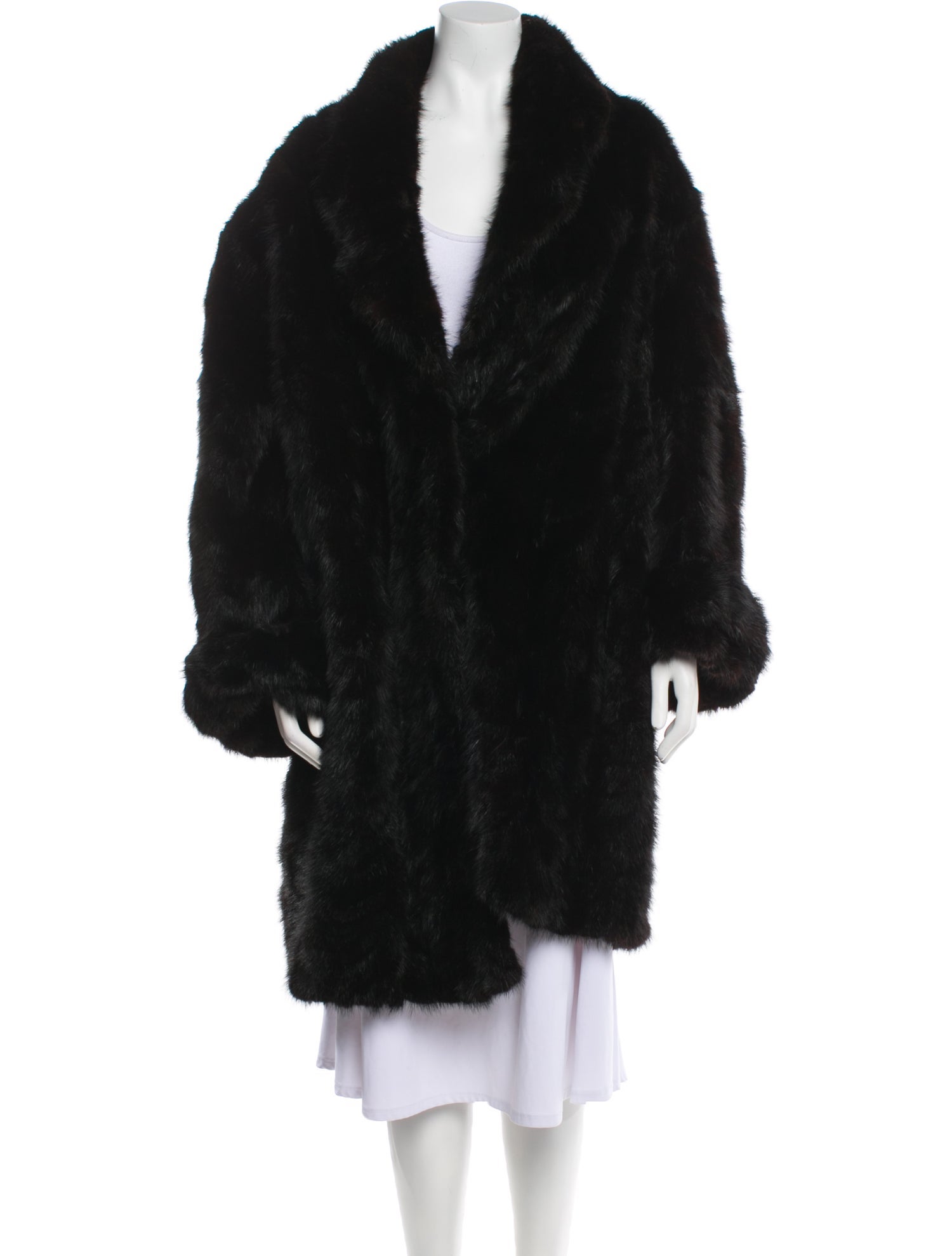 Wanda Nylon Mink Fur Coat