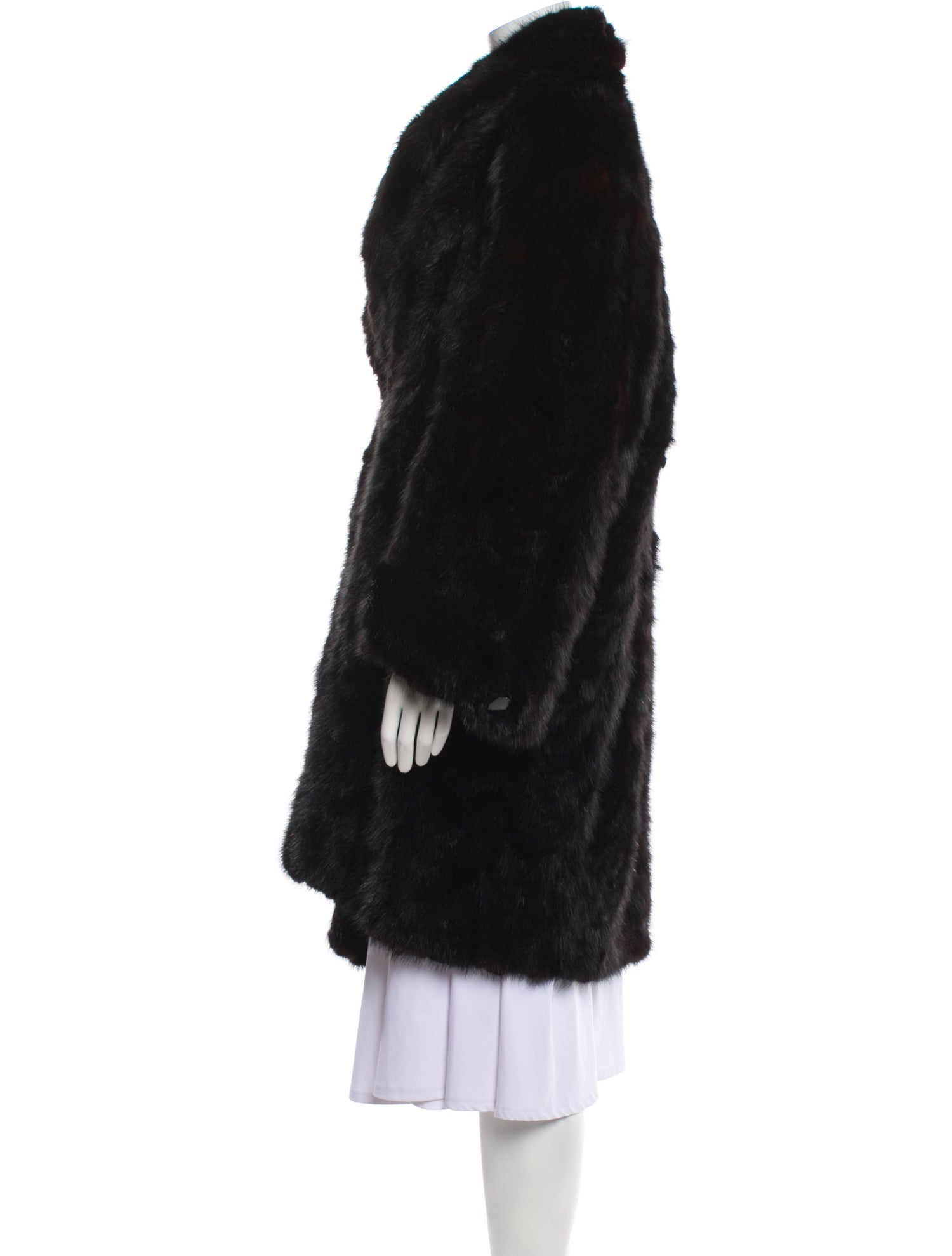 Wanda Nylon Mink Fur Coat