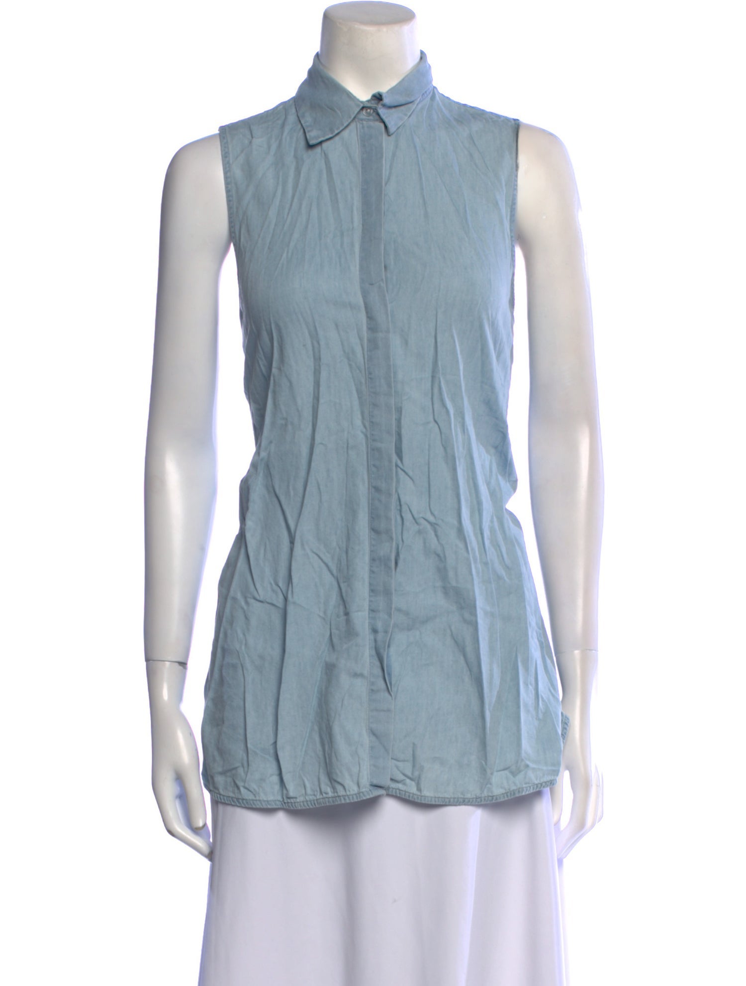 Assembly Sleeveless Button-Up Top