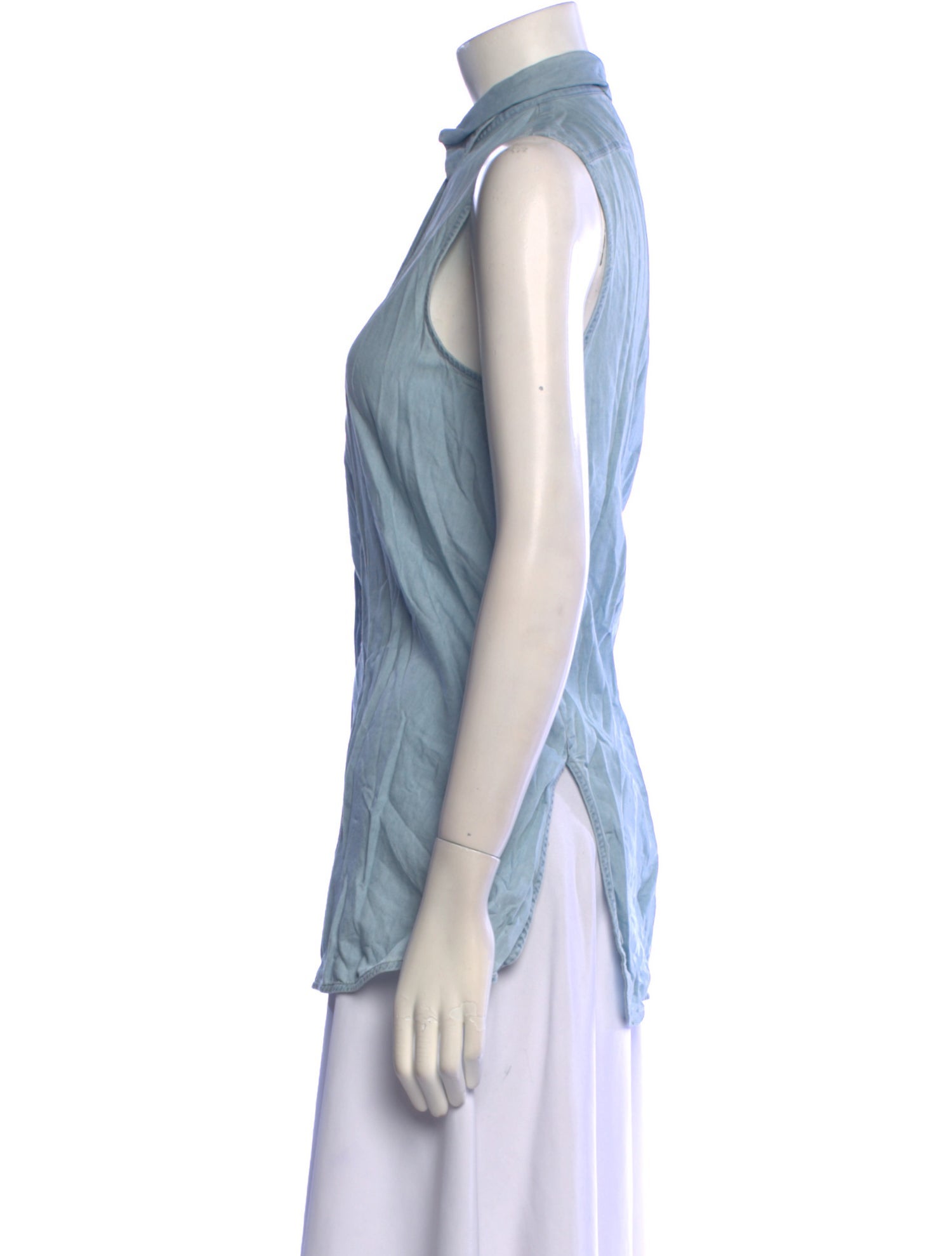 Assembly Sleeveless Button-Up Top