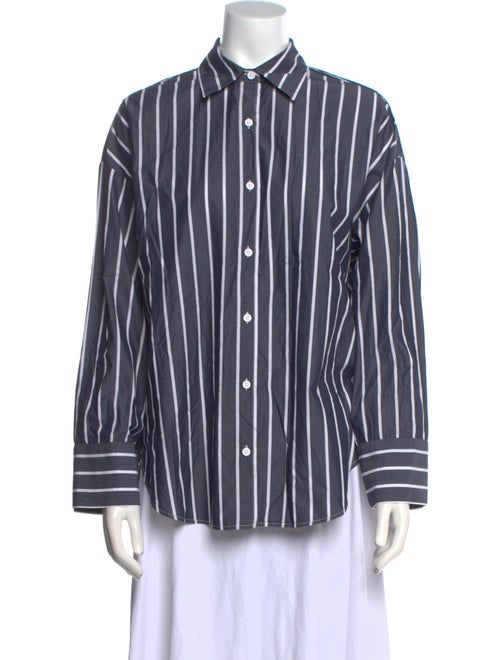 Assembly Striped Long Sleeve Button-Up Top