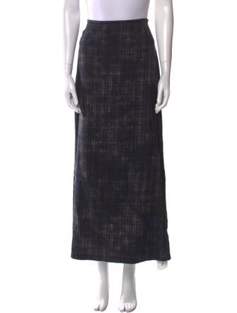 Assembly Plaid Print Midi Length Skirt