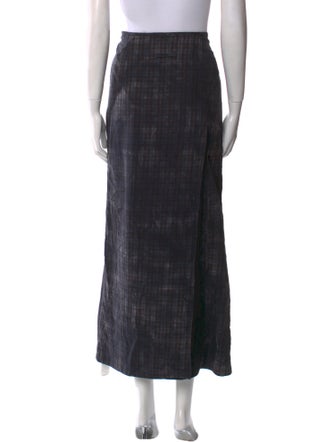 Assembly Plaid Print Midi Length Skirt