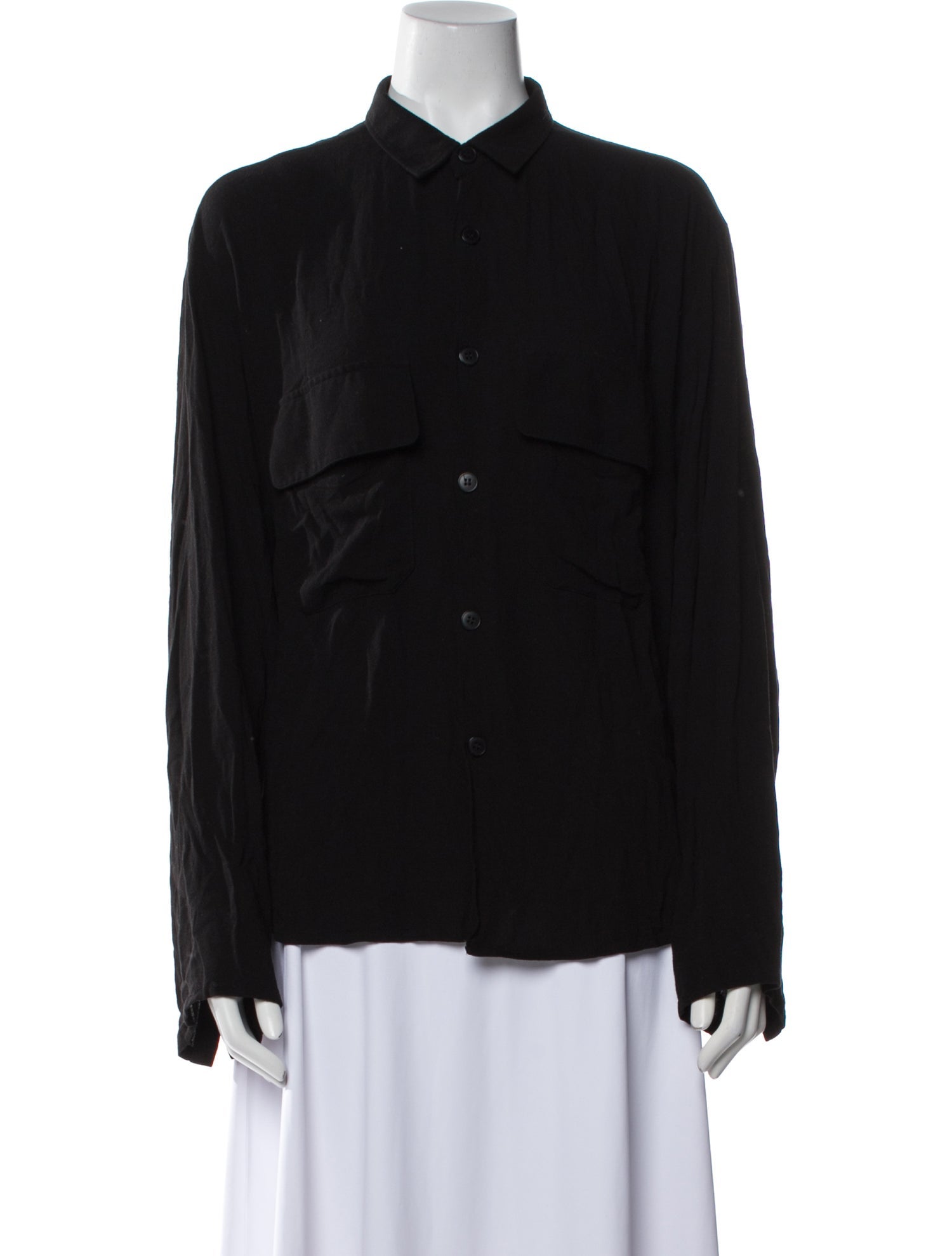 Assembly Long Sleeve Button-Up Top