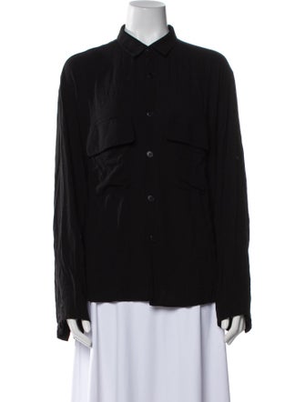 Assembly Long Sleeve Button-Up Top