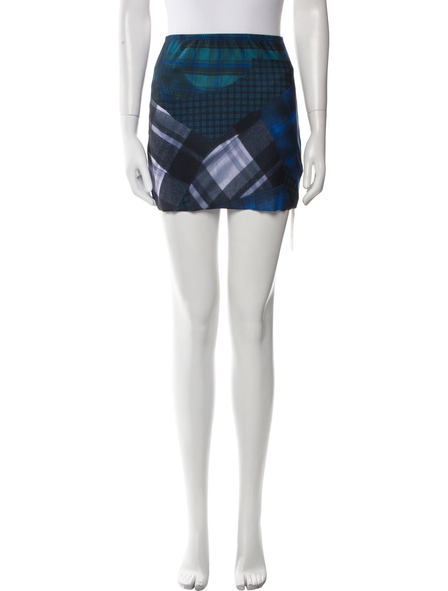 Assembly Plaid Print Mini Skirt