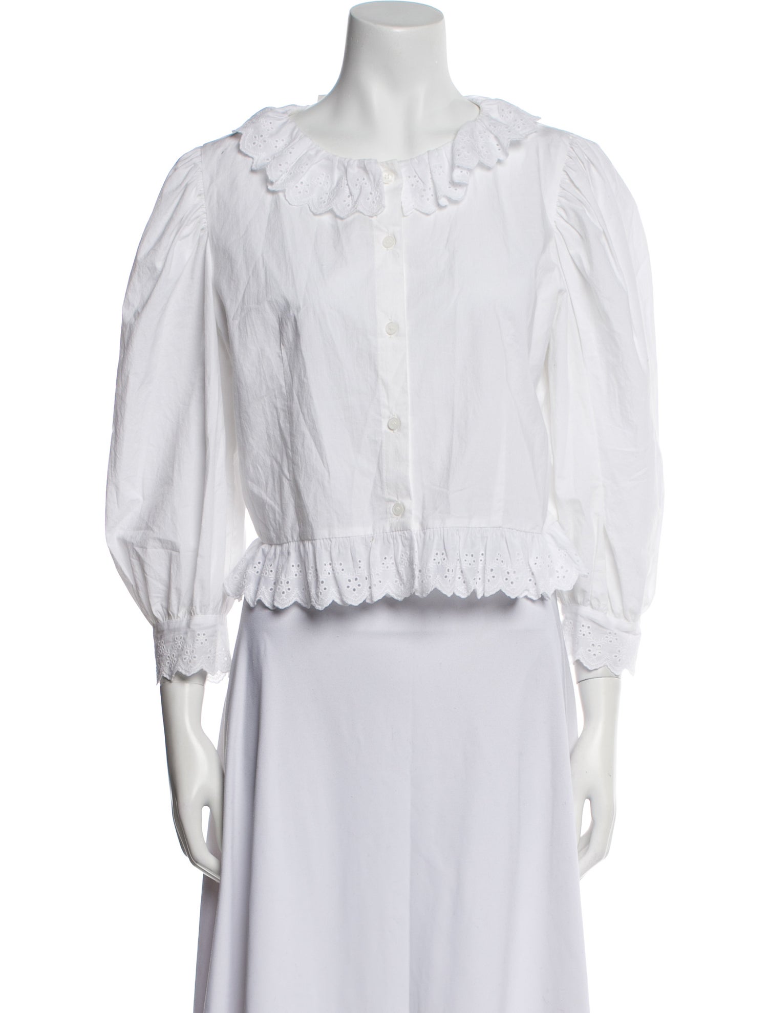 Assembly Bateau Neckline Three-Quarter Sleeve Crop Top