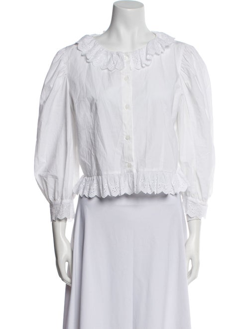 Assembly Bateau Neckline Three-Quarter Sleeve Crop Top