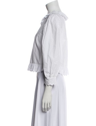 Assembly Bateau Neckline Three-Quarter Sleeve Crop Top