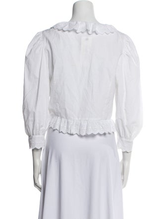 Assembly Bateau Neckline Three-Quarter Sleeve Crop Top