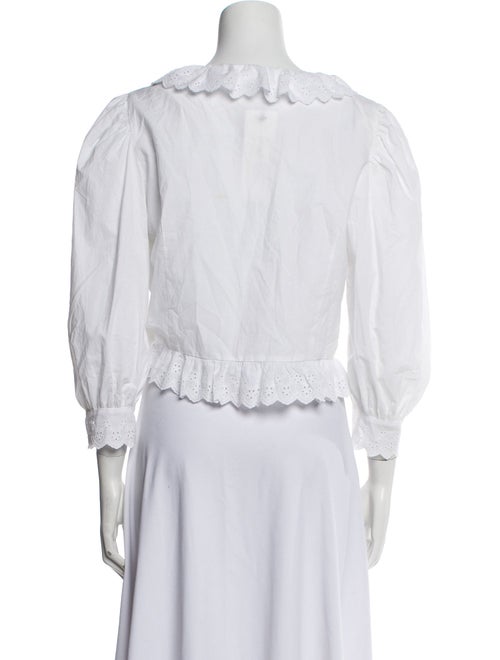 Assembly Bateau Neckline Three-Quarter Sleeve Crop Top