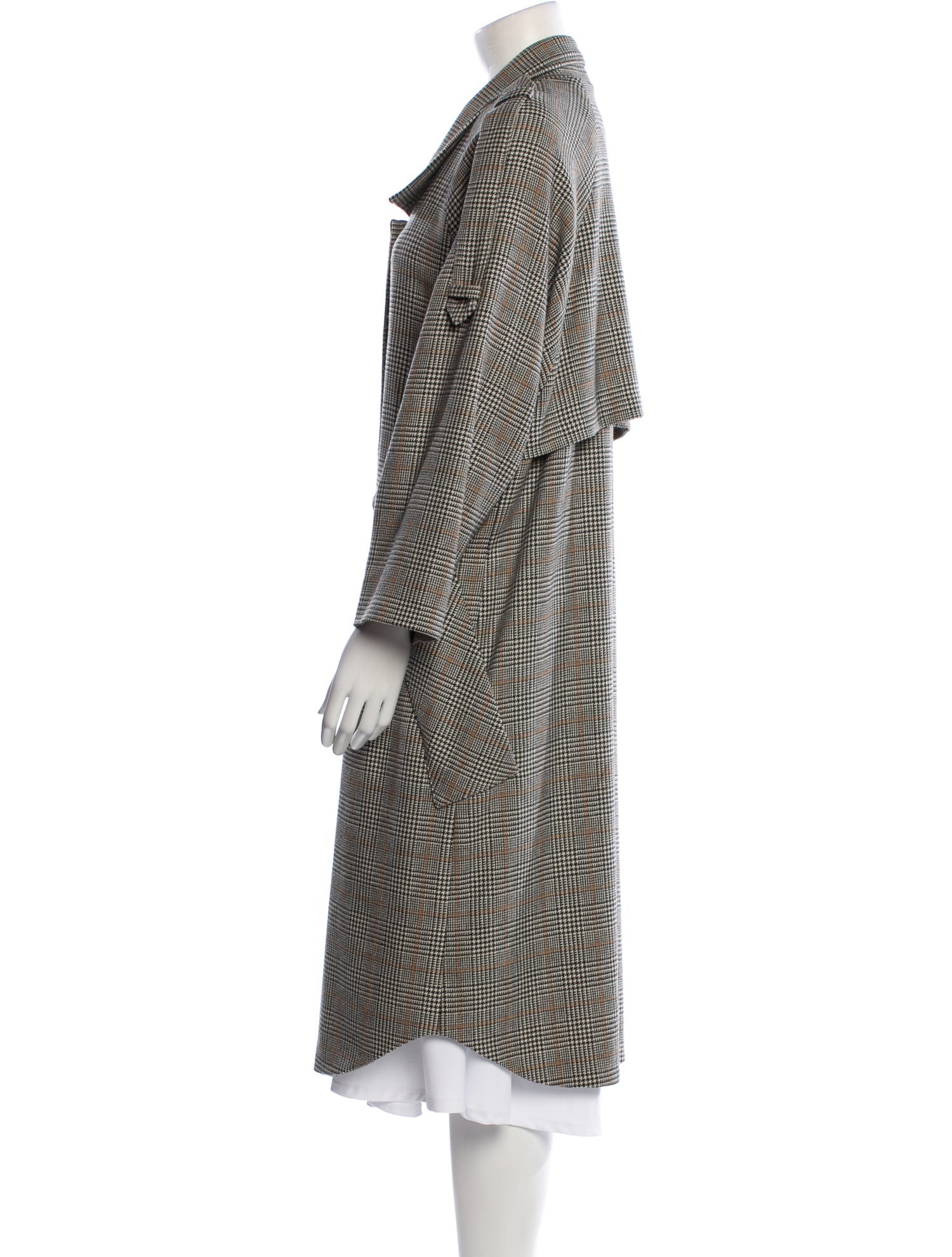 Assembly Wool Plaid Print Peacoat