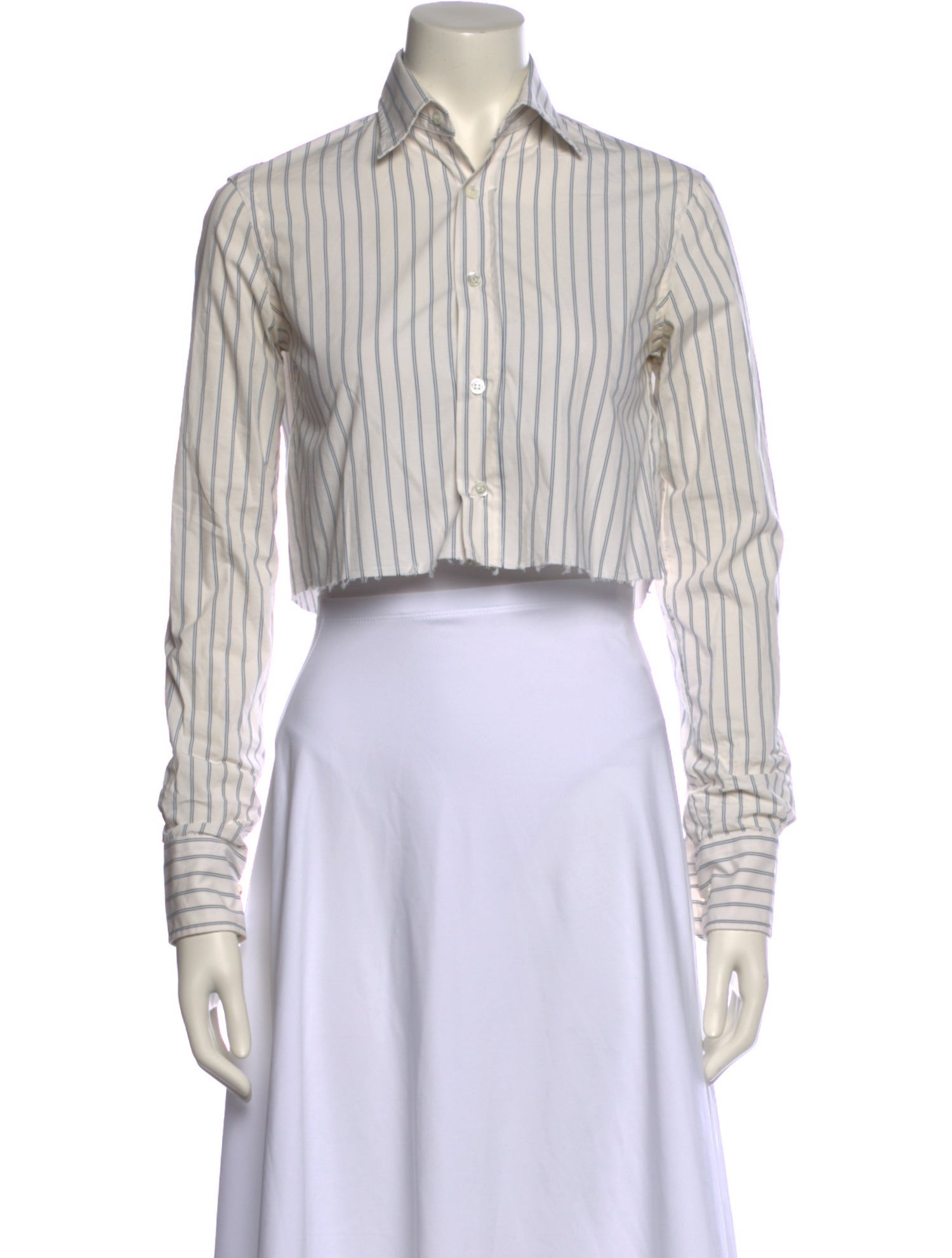 Assembly Striped Long Sleeve Crop Top