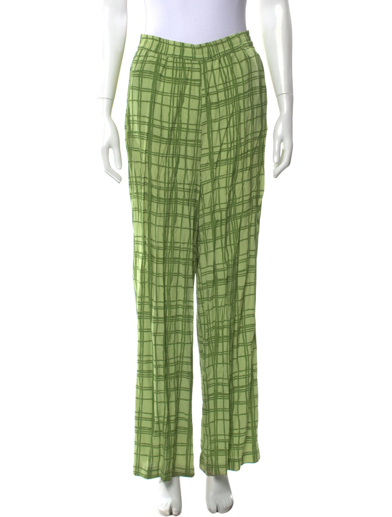 Assembly Plaid Print Wide Leg Pants