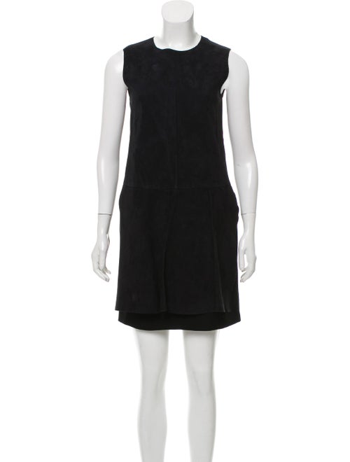 SportMax Suede Mini Dress Black